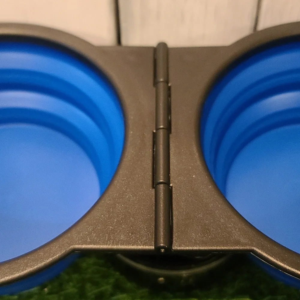 PET BOWL dual sided collapsing small pet travel bowl, asst colors *HP*HP*